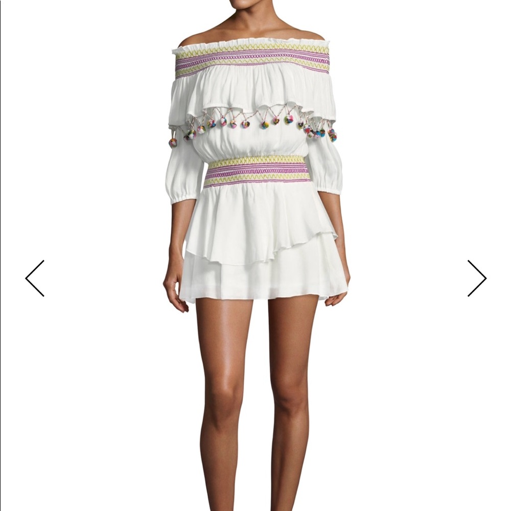 Red Carter Mira Off Shoulder Beach Dress